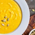 Spiced kumera and coconut soup